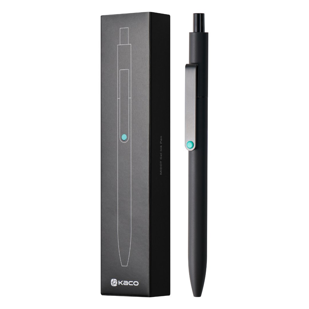 Kaco Midot Black Clip Chrome 0.5mm Gel Pen - INDOFUTURE - Gel Pens