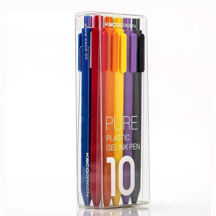 Kaco Pure Assorted Colour Gel Pens - INDOFUTURE - Pure - 10 - Gel Pens