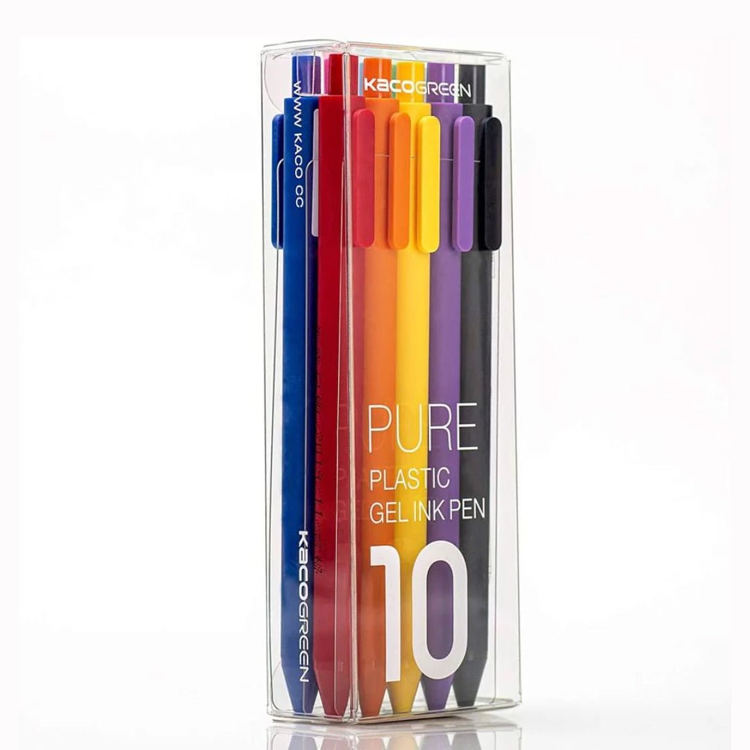Kaco Pure Assorted Colour Gel Pens - INDOFUTURE - Pure - 10 - Gel Pens