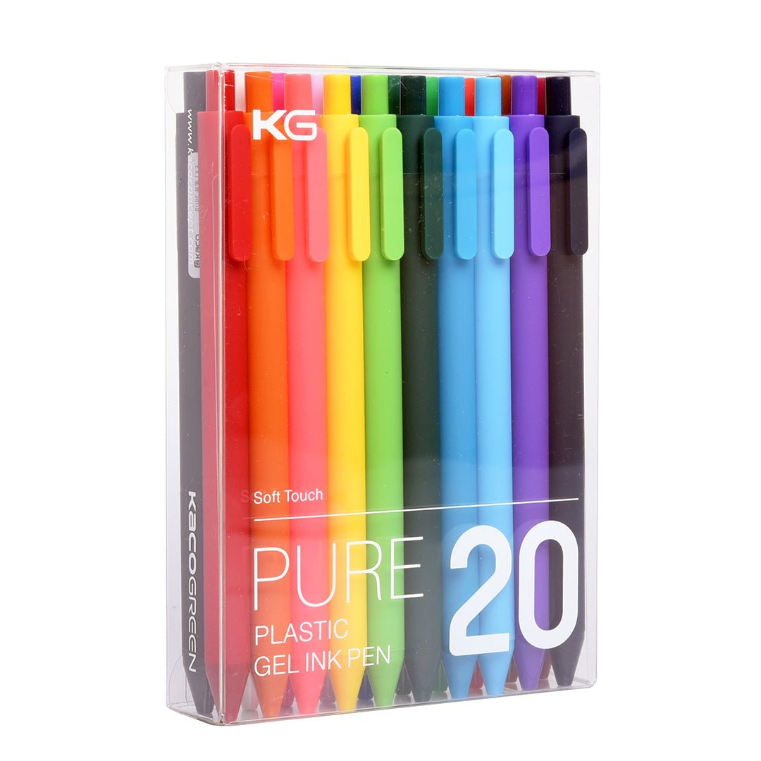 Kaco Pure Assorted Colour Gel Pens - INDOFUTURE - Pure - 20 - Gel Pens