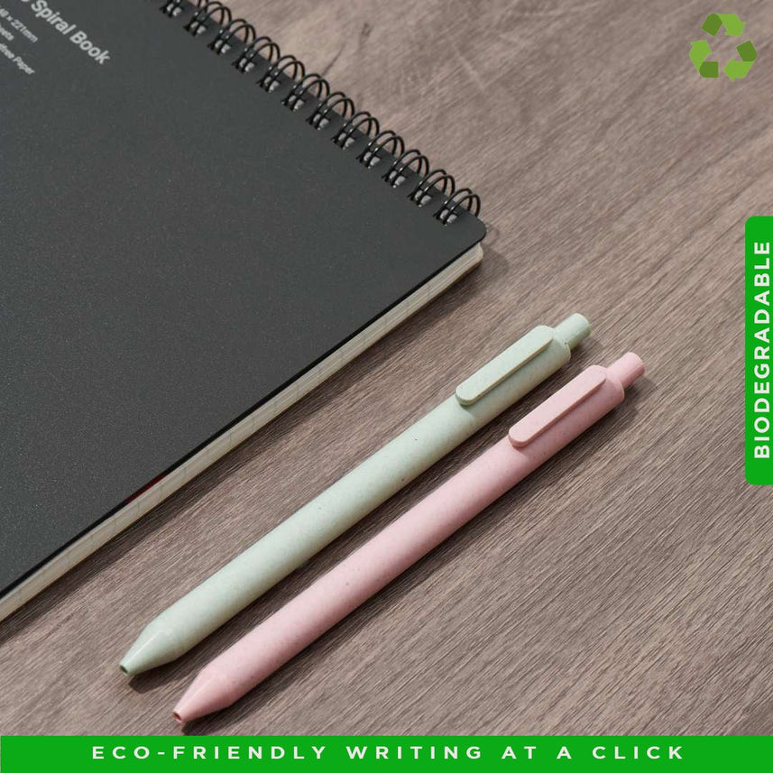 Kaco Pure Biodegradable 0.5mm Gel Ink Pen-Pack Of 4 - INDOFUTURE - Gel Pens