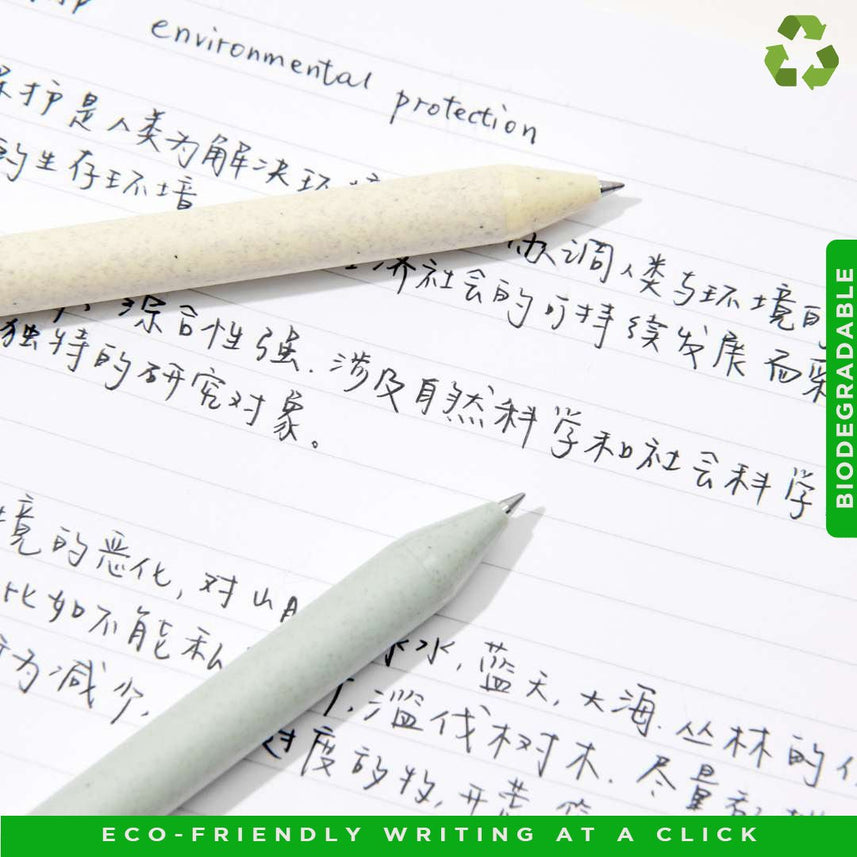 Kaco Pure Biodegradable 0.5mm Gel Ink Pen-Pack Of 4 - INDOFUTURE - Gel Pens