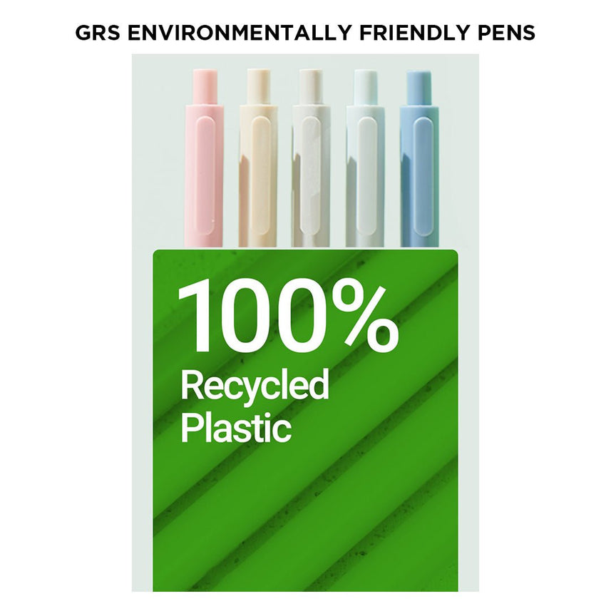 Kaco Pure Ink Pen Recycle Natural Story 5pcs/set - INDOFUTURE - SY00010151 - GEL PENS