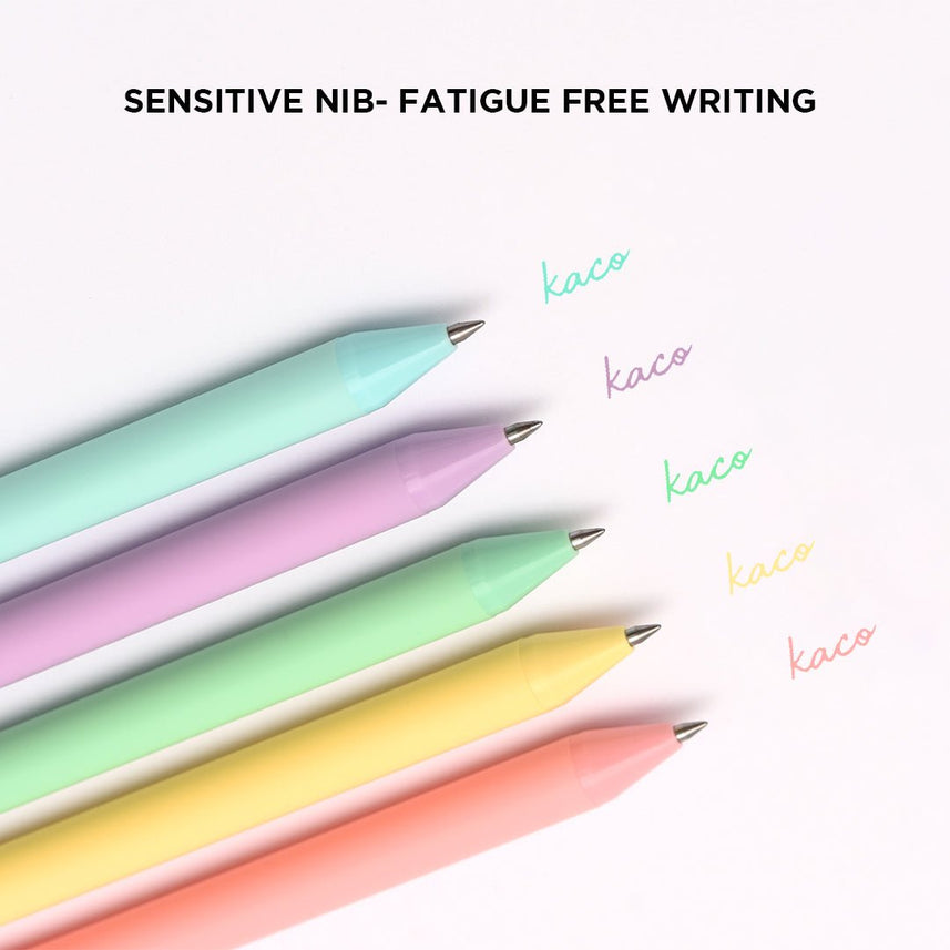 Kaco Pure Macaron Gel Pens - Set of 5 - Assorted colours 0.5mm - INDOFUTURE - Pure-Vintage I - Gel Pens