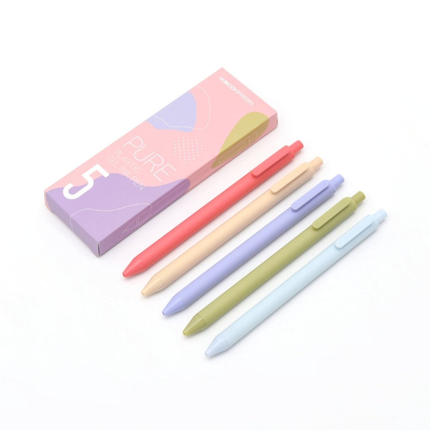 Kaco Pure Macaron Gel Pens - Set of 5 - Assorted colours 0.5mm - INDOFUTURE - Pure-Mornadi I - Gel Pens