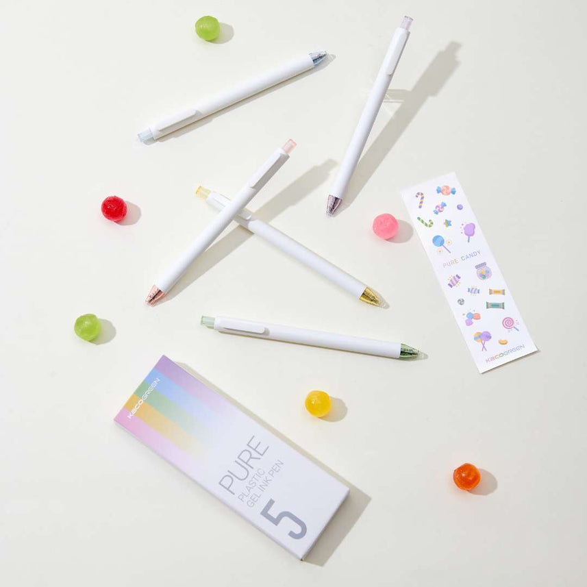Kaco Pure Soft Touch Candy Series Gel Pens- Pack of 5 - INDOFUTURE - Gel Pens