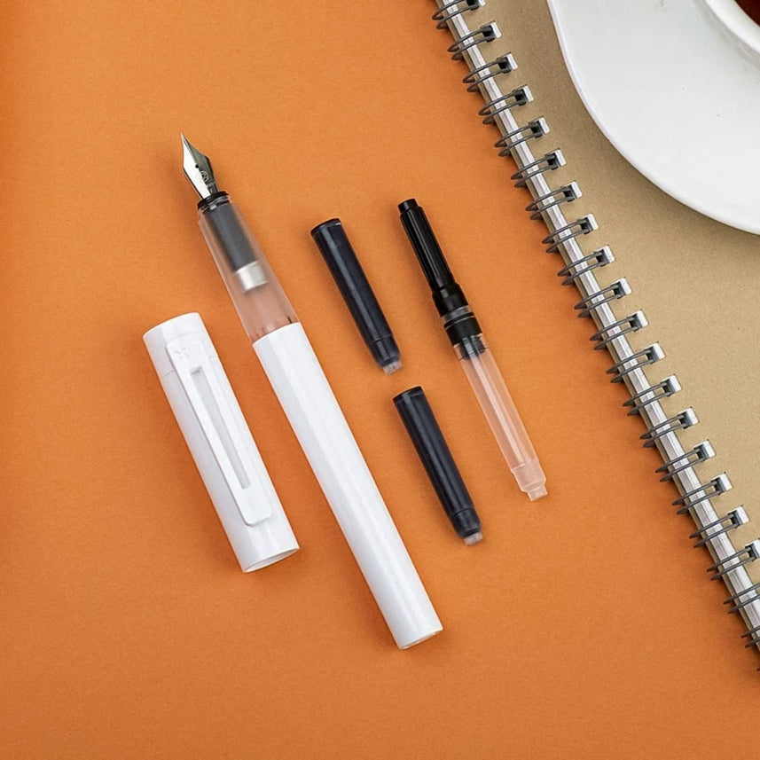 Kaco Sky Plastic Fountain Pen - INDOFUTURE - Kaco - Sky - White - Fountain Pen