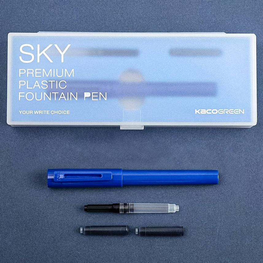 Kaco Sky Plastic Fountain Pen - INDOFUTURE - Kaco - Sky - Blue - Fountain Pen