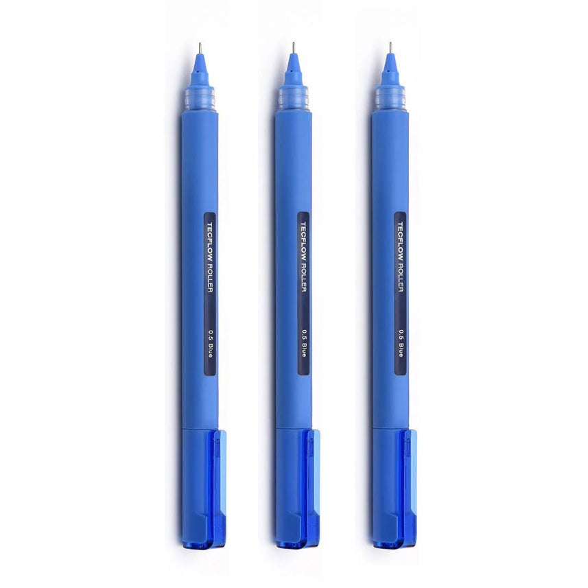 Kaco Tecflow 0.5mm Roller Gel Pen - Pack of 3 - INDOFUTURE - K1026 - Gel Pens