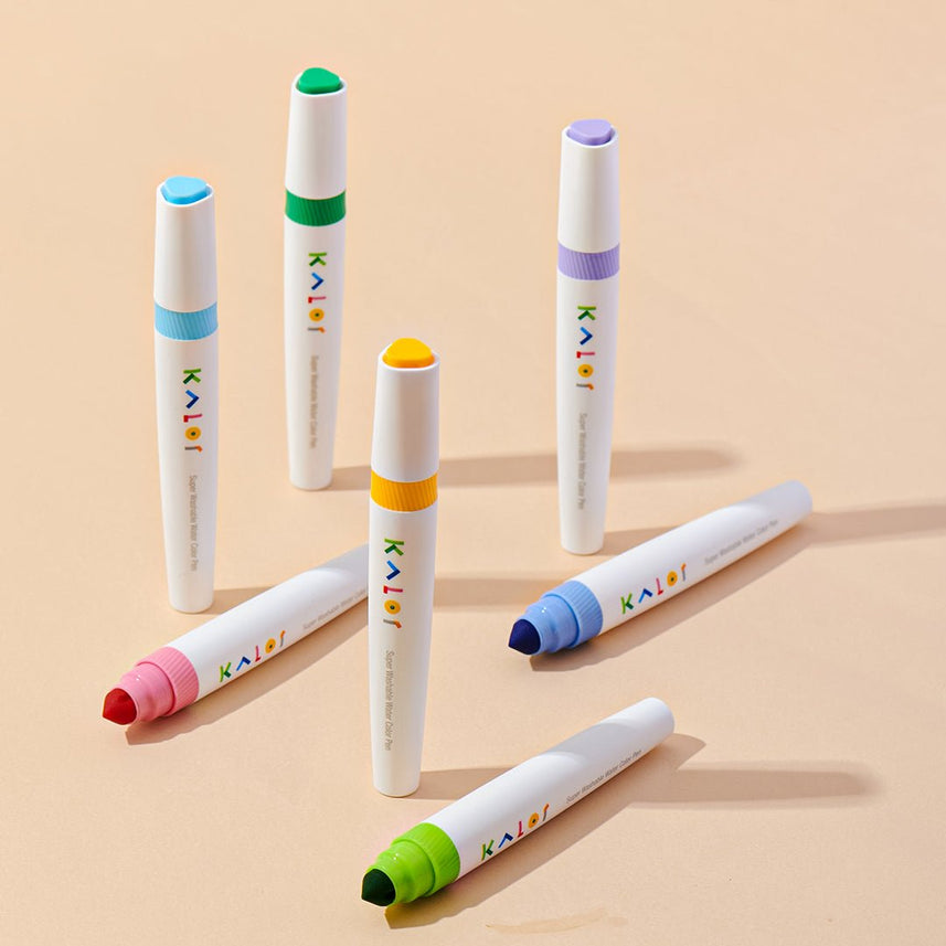 Kalor Washable Watercolour Pen 24 Colours With B5 Colour Filling Card (Dinosaur World) - INDOFUTURE - WP2009 - 01 - Highlighter