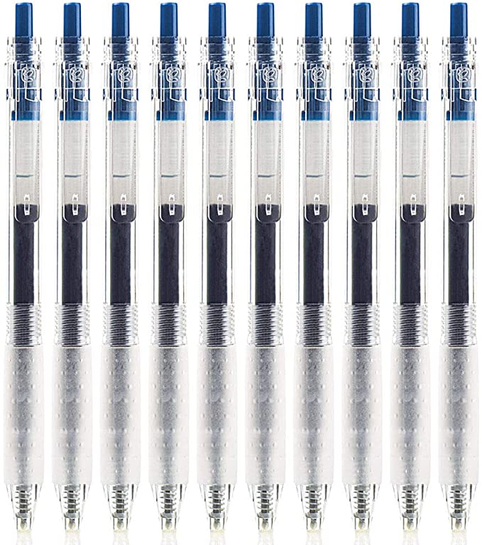 KEYBO GEL INK PEN TRANSPARENT 0.5mm-PACK OF 10 - INDOFUTURE - KEYBO Blue 0.5mm-3 - Gel Pens