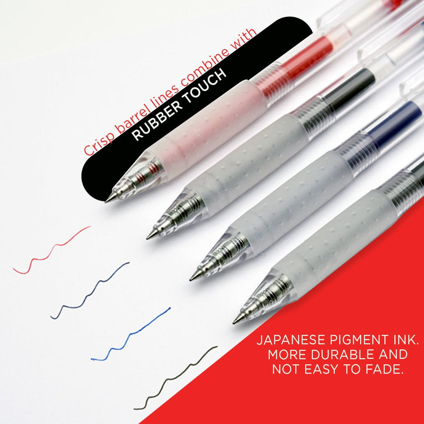 KEYBO GEL INK PEN TRANSPARENT 0.5mm-PACK OF 10 - INDOFUTURE - KEYBO Blue 0.5mm-3 - Gel Pens