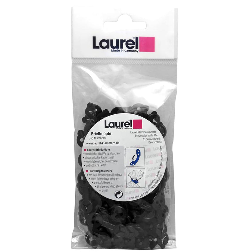 Laurel | Alpha Pack | Bag Fasteners | Black | 23 mm