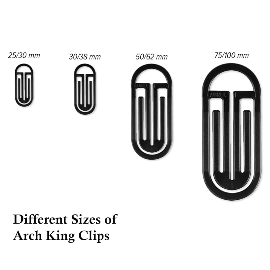 Laurel Arch King Klip | White & Black | 30/38mm | Holds 2–30 Sheets