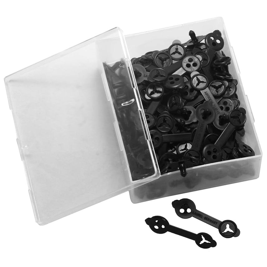 Laurel | Beta Box | Bag Fasteners | Black | 30 mm