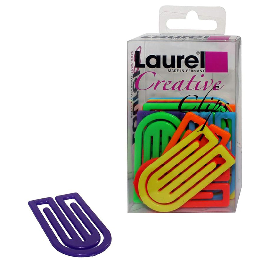 Laurel King Klip | Paper Klip | Assorted Colours | 20 Klips Pack | 50 mm