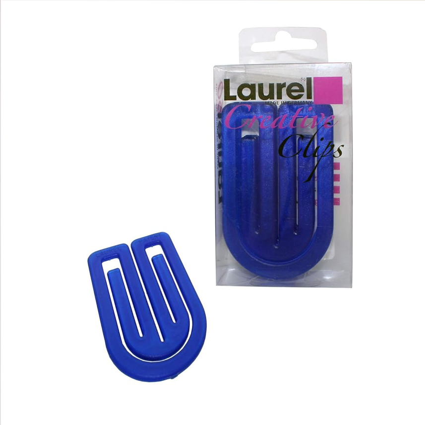 Laurel | KingKlip | Crystal Blue | Feather Light Paper Clip | 50mm | 20 Clips Pack