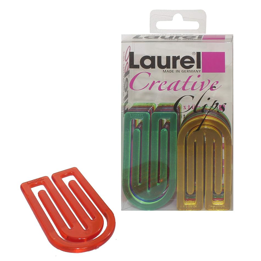 Laurel | KingKlip | Crystal Colours | Feather Light Paper Clip | 50mm | 20 Clips Pack