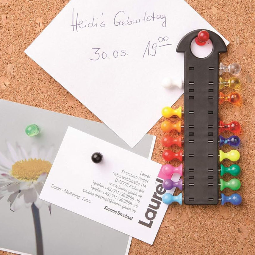 Laurel | Pin Magazine | Crystal Coloured | Push Pins | 20 pins