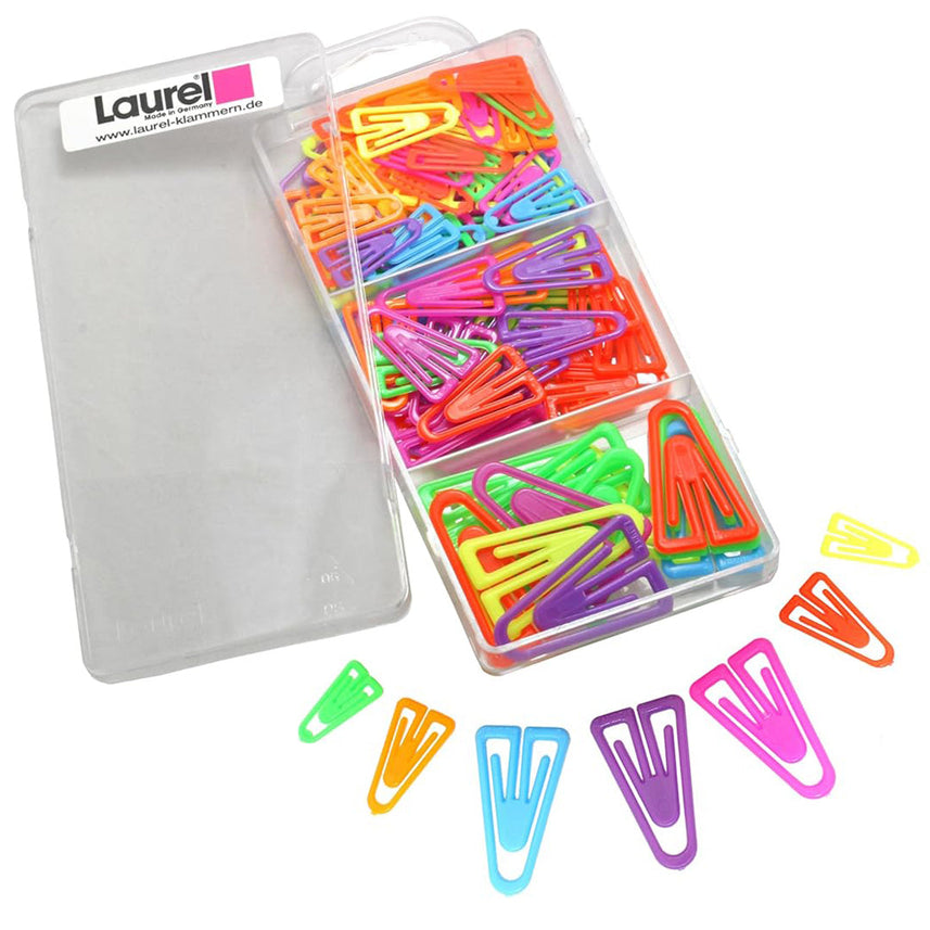 Laurel | Plastiklips | Mini Paper Klips Office | Trio 21/25/35 mm