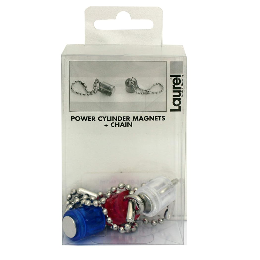 Laurel | Power Cylinder Magnet with Chain | 14x25mm | 3 Pieces