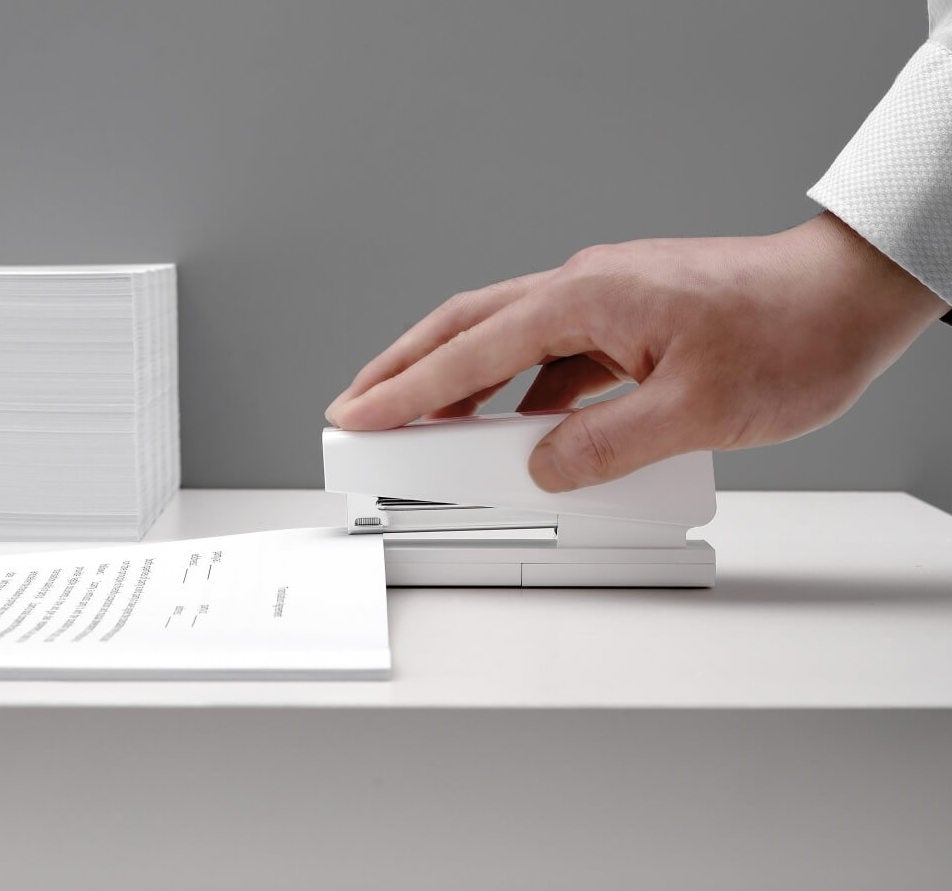 Lemo Stapler - INDOFUTURE - Lemo-Stapler-White - Stapler & Punches