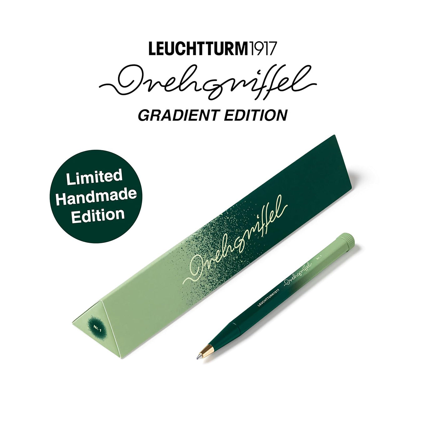 LEUCHTTRUM1917 | Gradient Edition | Ball Point Pen | Black Ink | Drehgriffel No. 1 | Forest Green/Sage