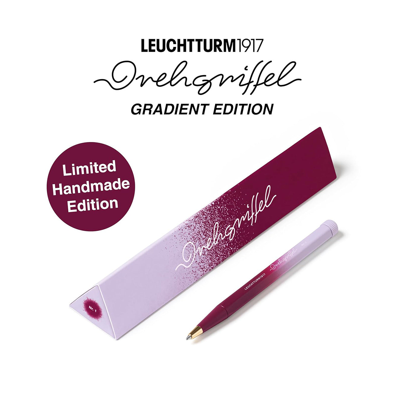 LEUCHTTRUM1917 | Gradient Edition | Ball Point Pen | Black Ink | Drehgriffel No. 1 | Port Red/Lilac