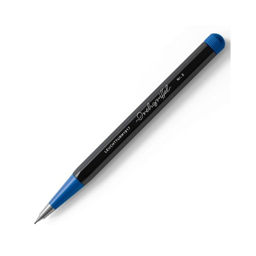 LEUCHTTURM1917 0.7mm Mechanical Clutch Pencil | Graphite HB Lead | Drehgriffel No. 2 | Bauhaus Edition | Black/Royal Blue