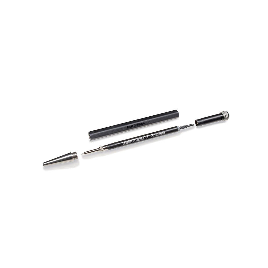 LEUCHTTURM1917 0.7mm Mechanical Clutch Pencil | Graphite HB Lead | Drehgriffel No. 2 | Black | Twist Mechanism