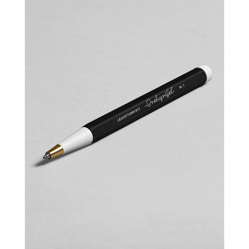 LEUCHTTURM1917 Ball Point Pen with Royal Blue Ink | Drehgriffel No. 1 | Black | Twist Mechanism