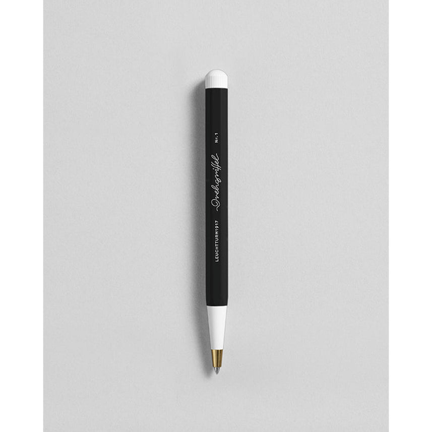 LEUCHTTURM1917 Ball Point Pen with Royal Blue Ink | Drehgriffel No. 1 | Black | Twist Mechanism