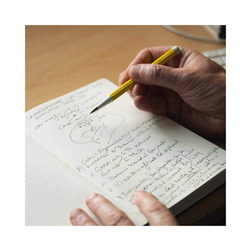 LEUCHTTURM1917 Ball Point Pen with Royal Blue Ink | Drehgriffel No. 1 | Lemon Yellow | Twist Mechanism