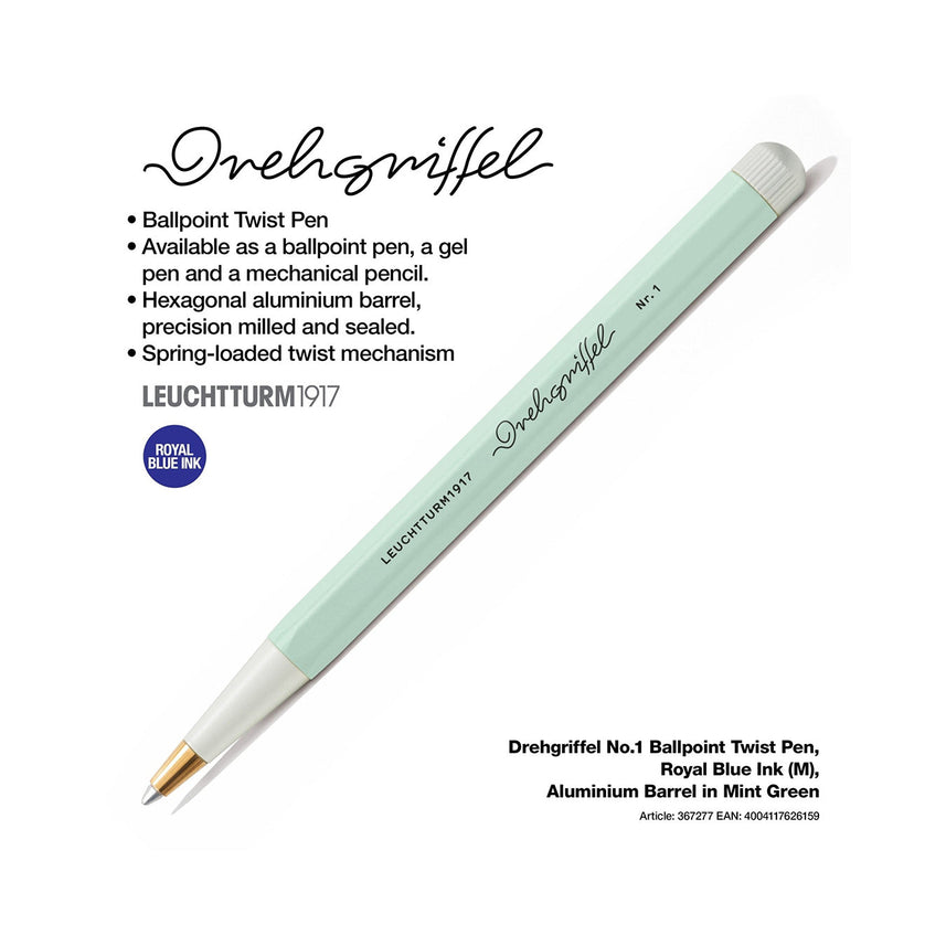 LEUCHTTURM1917 Drehgriffel No.1 Ballpoint Pen - Mint Green