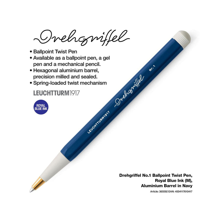 LEUCHTTURM1917 Drehgriffel No.1 Ballpoint Pen - Navy Blue