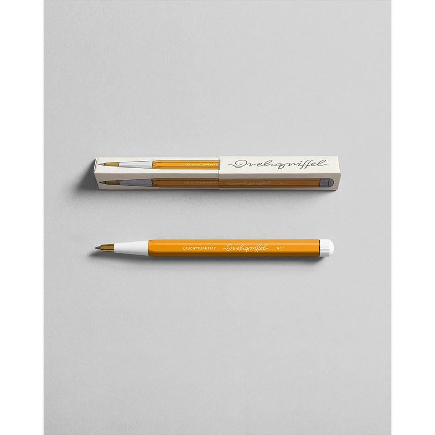 LEUCHTTURM1917 Ball Point Pen with Royal Blue Ink | Drehgriffel No. 1 | Rising Sun Orange | Twist Mechanism
