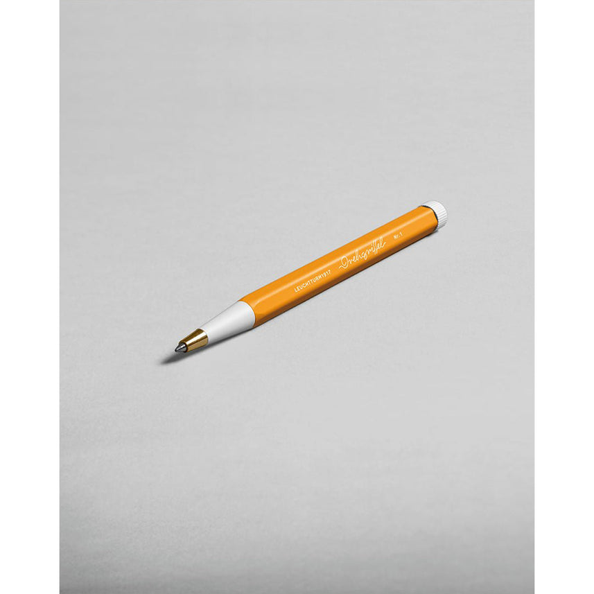 LEUCHTTURM1917 Ball Point Pen with Royal Blue Ink | Drehgriffel No. 1 | Rising Sun Orange | Twist Mechanism