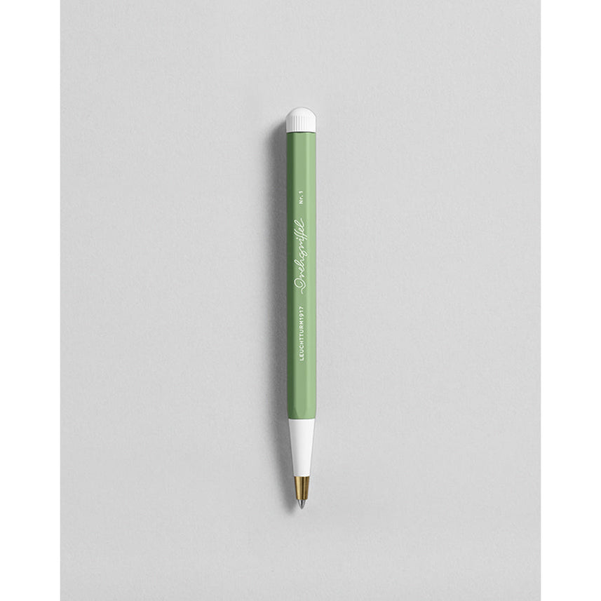 LEUCHTTURM1917 Ball Point Pen with Royal Blue Ink | Drehgriffel No. 1 | Sage Green | Twist Mechanism