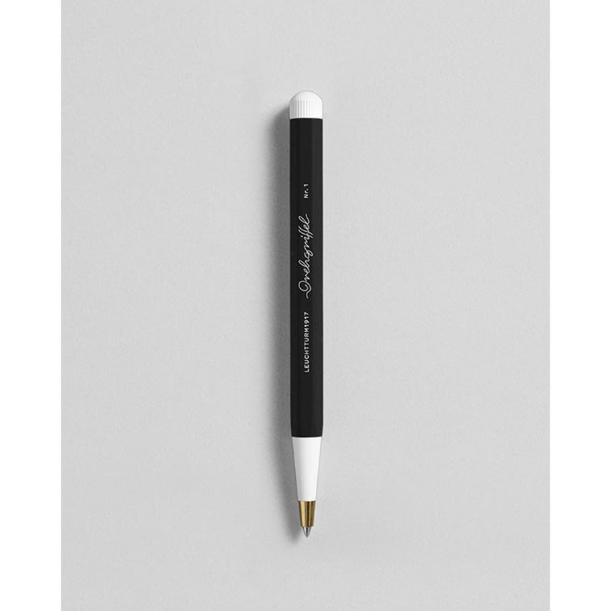 LEUCHTTURM1917 Gel Pen with Document Proof Black Ink | Drehgriffel No. 1 | Black | Twist Mechanism