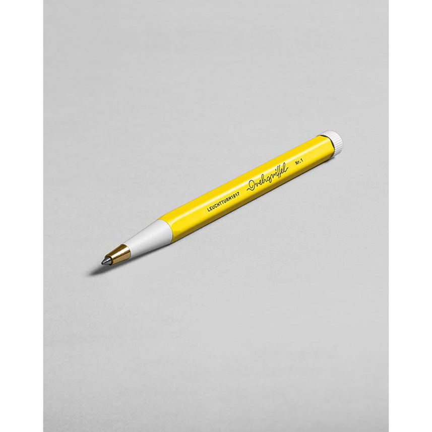 LEUCHTTURM1917 Gel Pen with Document Proof Black Ink | Drehgriffel No. 1 | Lemon Yellow| Twist Mechanism