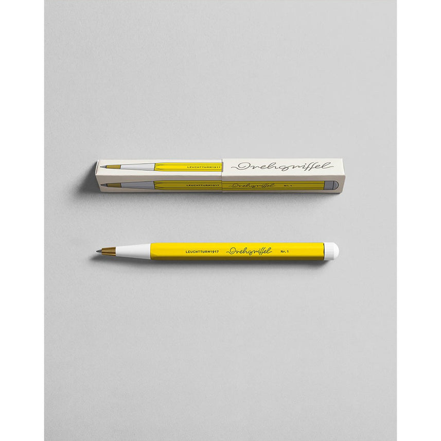 LEUCHTTURM1917 Gel Pen with Document Proof Black Ink | Drehgriffel No. 1 | Lemon Yellow| Twist Mechanism