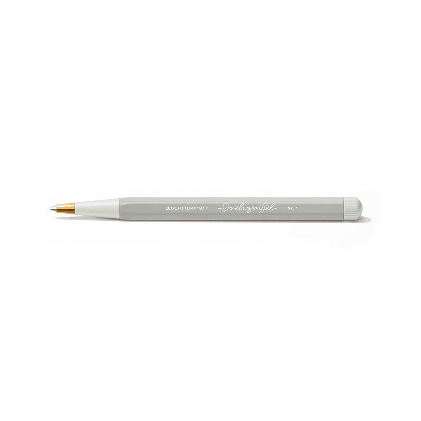 LEUCHTTURM1917 Gel Pen with Document Proof Black Ink | Drehgriffel No. 1 | Light Grey| Twist Mechanism