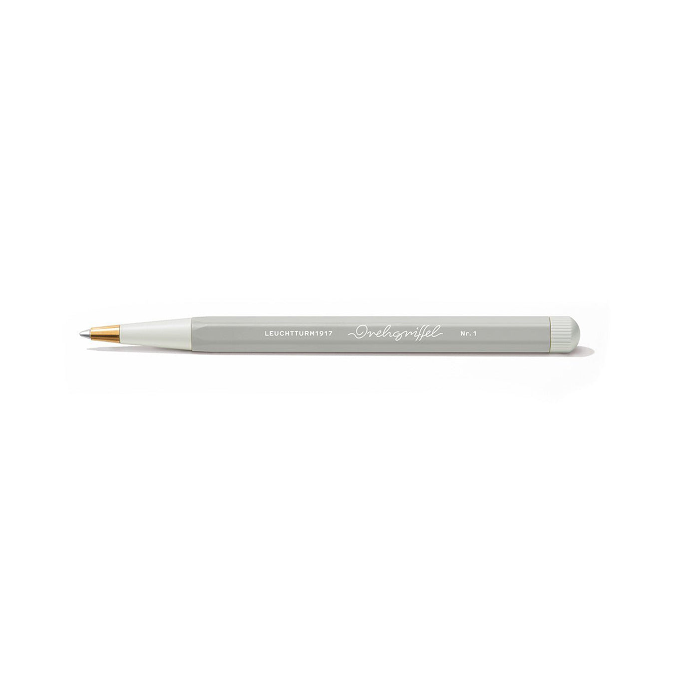 LEUCHTTURM1917 Gel Pen with Document Proof Black Ink | Drehgriffel No. 1 | Light Grey| Twist Mechanism