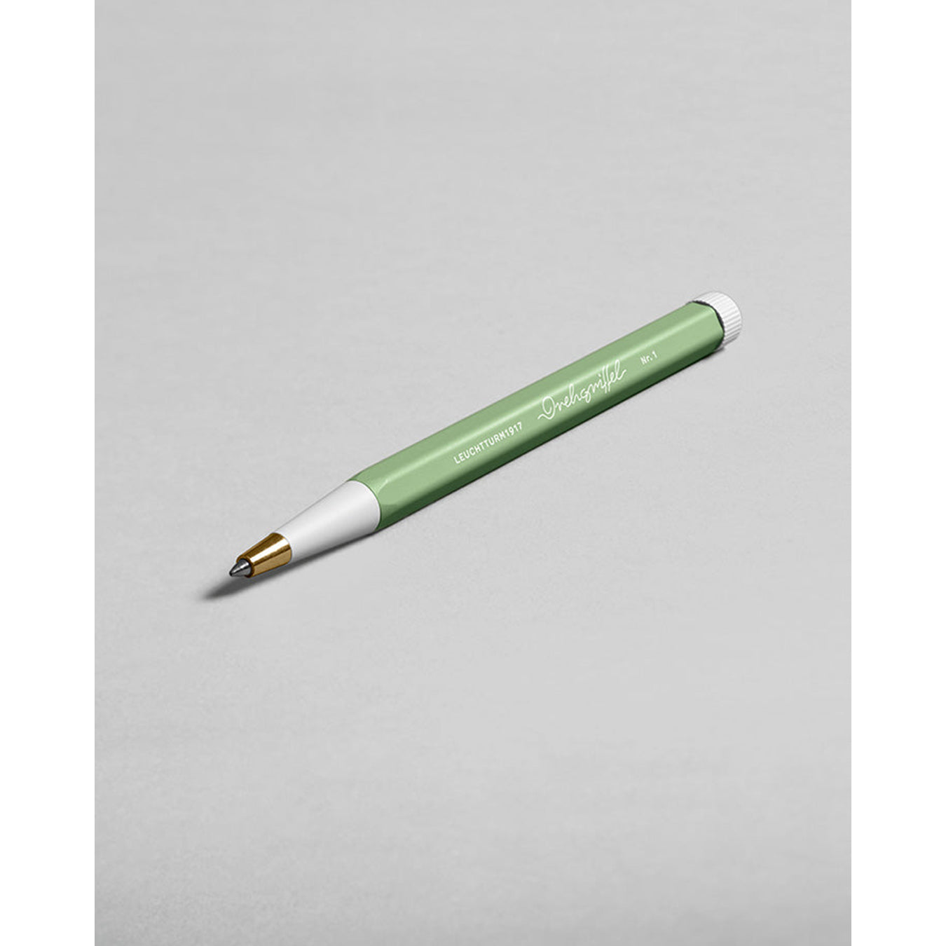 LEUCHTTURM1917 Gel Pen with Document Proof Black Ink | Drehgriffel No. 1 |Sage Green| Twist Mechanism