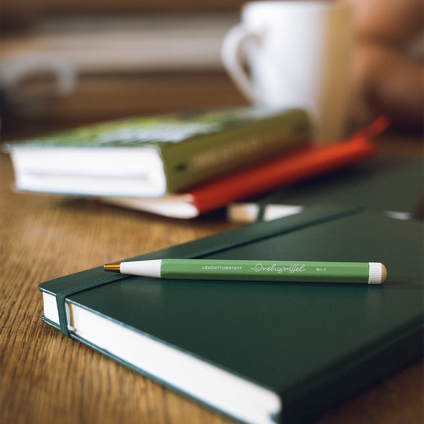 LEUCHTTURM1917 Ball Point Pen with Royal Blue Ink | Drehgriffel No. 1 | Sage Green | Twist Mechanism
