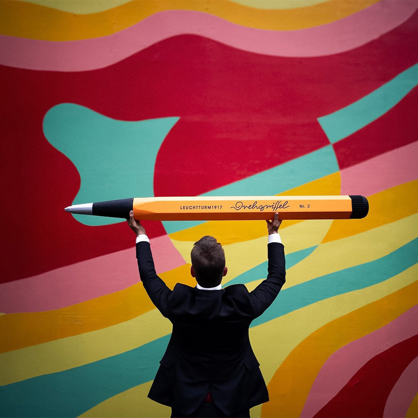 LEUCHTTURM1917 0.7mm Mechanical Clutch Pencil | Graphite HB Lead | Drehgriffel No. 2 | Lemon Yellow | Twist Mechanism