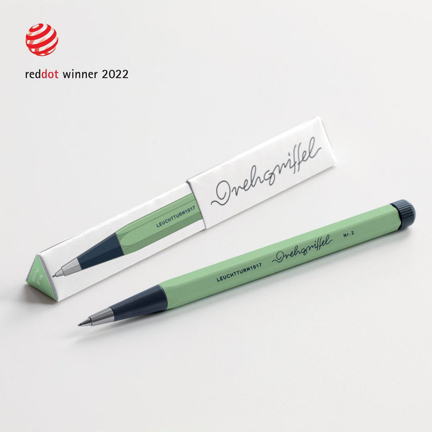 LEUCHTTURM1917 0.7mm Mechanical Clutch Pencil | Graphite HB Lead | Drehgriffel No. 2 | Sage Green | Twist Mechanism