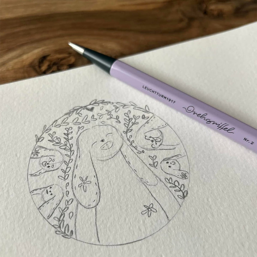 LEUCHTTURM1917 0.7mm Mechanical Clutch Pencil | Graphite HB Lead | Drehgriffel No. 2 | Lilac | Twist Mechanism