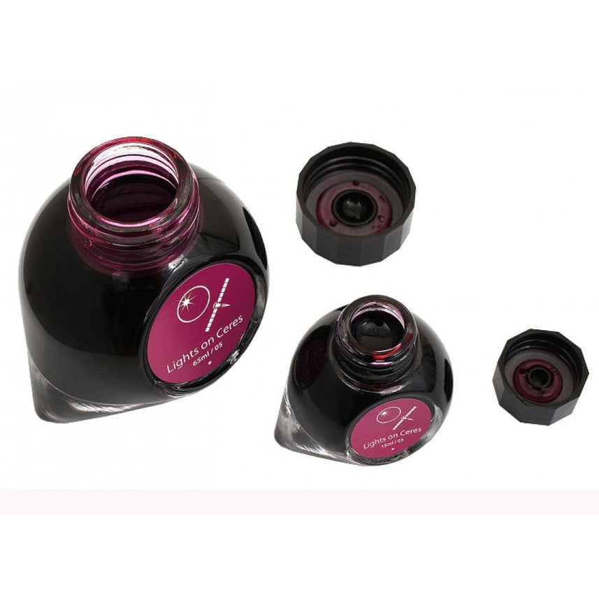 Colorverse | Spaceward Series | Season 1 | Fountain Pen Ink | Light Of Ceres | Purple | 65ml and 15ml | 2 Bottle Set - penpencilink