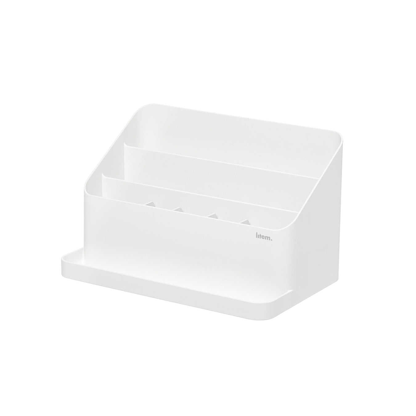 Litem | Desk Orgnaizer with Adjustable Compartments | White | Desktop Holder